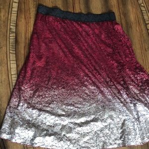 Xl Lularoe holiday collection Lola skirt
